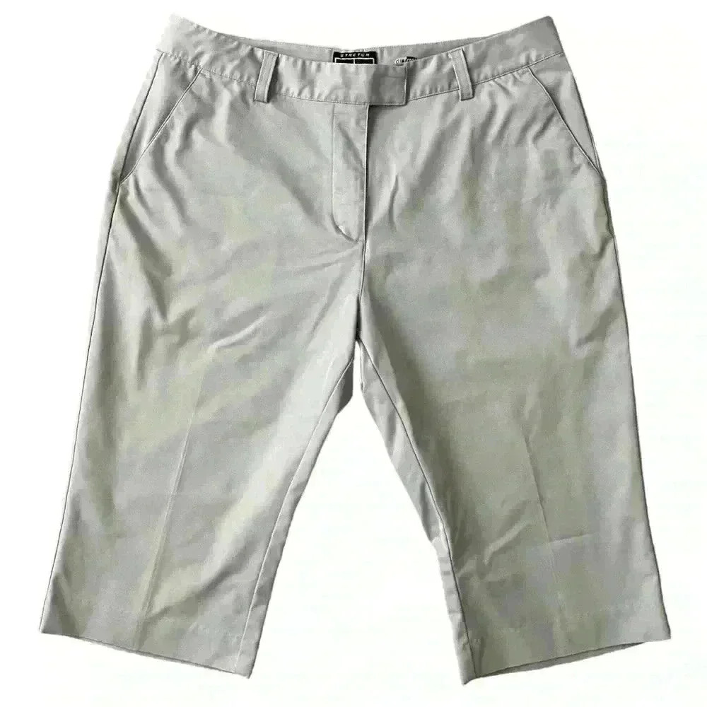 Adidas Womens Grey Athletic Capri Shorts Size Small